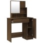 vidaXL Set Tavolo da Toeletta Rovere Marrone 86,5x35x136 cm vidaXL Set Tavolo da Toeletta Rovere Marrone 86,5x35x136 cm