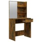 vidaXL Set Tavolo da Toeletta Rovere Fumo 74,5x40x141 cm vidaXL Set Tavolo da Toeletta Rovere Fumo 74,5x40x141 cm