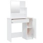 vidaXL Set Tavolo da Toeletta Bianco Lucido 86,5x35x136 cm