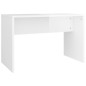 vidaXL Set Tavolo da Toeletta Bianco Lucido 86,5x35x136 cm