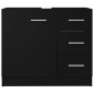 Mobile Sottolavabo Nero 63x30x54 cm in Truciolato Mobile Sottolavabo Nero 63x30x54 cm in Truciolato