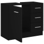 Mobile Sottolavabo Nero 63x30x54 cm in Truciolato Mobile Sottolavabo Nero 63x30x54 cm in Truciolato