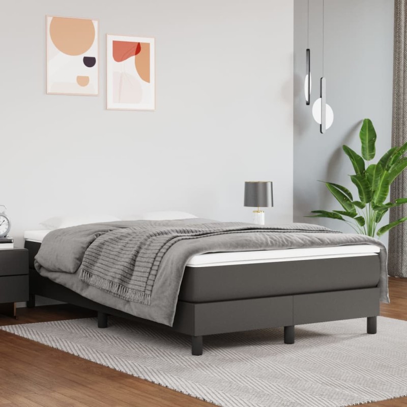vidaXL Giroletto a Molle Grigio 120x200 cm in Similpelle