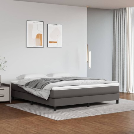 vidaXL Giroletto a Molle Grigio 160x200 cm in Similpelle
