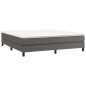 vidaXL Giroletto a Molle Grigio 160x200 cm in Similpelle