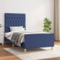vidaXL Giroletto con Testiera Blu 90x200 cm in Tessuto vidaXL Giroletto con Testiera Blu 90x200 cm in Tessuto
