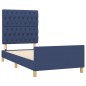 vidaXL Giroletto con Testiera Blu 90x200 cm in Tessuto vidaXL Giroletto con Testiera Blu 90x200 cm in Tessuto
