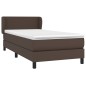vidaXL Giroletto a Molle con Materasso Marrone 100x200cm in Similpelle