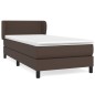 vidaXL Giroletto a Molle con Materasso Marrone 100x200cm in Similpelle