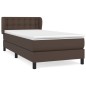 vidaXL Giroletto a Molle con Materasso Marrone 100x200cm in Similpelle