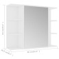 Armadio da Bagno Bianco 80x20,5x64 cm in Legno Multistrato Armadio da Bagno Bianco 80x20,5x64 cm in Legno Multistrato