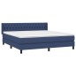 vidaXL Giroletto a Molle con Materasso Blu 180x200 cm in Tessuto