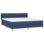 vidaXL Giroletto a Molle con Materasso Blu 180x200 cm in Tessuto