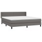 vidaXL Giroletto a Molle con Materasso Grigio 160x200 cm in Similpelle