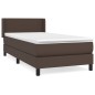 vidaXL Giroletto a Molle con Materasso Marrone 100x200cm in Similpelle