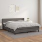vidaXL Giroletto a Molle con Materasso Grgio 180x200 cm in Similpelle