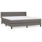 vidaXL Giroletto a Molle con Materasso Grgio 180x200 cm in Similpelle