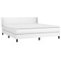 vidaXL Giroletto a Molle con Materasso Bianco 160x200 cm in Similpelle