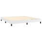 vidaXL Giroletto a Molle con Materasso Bianco 160x200 cm in Similpelle
