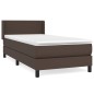 vidaXL Giroletto a Molle con Materasso Marrone 100x200cm in Similpelle