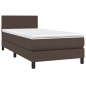 vidaXL Giroletto Molle con Materasso e LED Marrone 100x200 cm vidaXL Giroletto Molle con Materasso e LED Marrone 100x200 cm