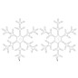 vidaXL Figura Natalizia Fiocco di Neve LED 2 pz Bianco Caldo 59x59 cm vidaXL Figura Natalizia Fiocco di Neve LED 2 pz Bianco Caldo 59x59 cm