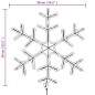 vidaXL Figura Natalizia Fiocco di Neve LED 2 pz Bianco Caldo 59x59 cm vidaXL Figura Natalizia Fiocco di Neve LED 2 pz Bianco Caldo 59x59 cm