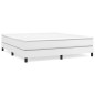 vidaXL Giroletto a Molle con Materasso Bianco 160x200 cm in Similpelle