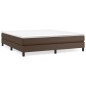 vidaXL Giroletto a Molle con Materasso Marrone 180x200cm in Similpelle