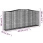 vidaXL Cesti Gabbioni ad Arco 15 pz 400x50x160/180 cm Ferro Zincato vidaXL Cesti Gabbioni ad Arco 15 pz 400x50x160/180 cm Ferro Zincato