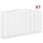 vidaXL Cesti Gabbioni ad Arco 7 pz 400x50x200/220 cm Ferro Zincato vidaXL Cesti Gabbioni ad Arco 7 pz 400x50x200/220 cm Ferro Zincato
