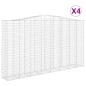 vidaXL Cesti Gabbioni ad Arco 4 pz 400x50x220/240 cm Ferro Zincato vidaXL Cesti Gabbioni ad Arco 4 pz 400x50x220/240 cm Ferro Zincato