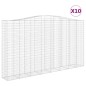 vidaXL Cesti Gabbioni ad Arco 10 pz 400x50x220/240 cm Ferro Zincato vidaXL Cesti Gabbioni ad Arco 10 pz 400x50x220/240 cm Ferro Zincato