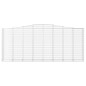 vidaXL Cesti Gabbioni ad Arco 8 pz 400x50x160/180 cm Ferro Zincato