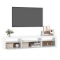 vidaXL Mobile Porta TV con Luci LED Bianco 195x35x40 cm vidaXL Mobile Porta TV con Luci LED Bianco 195x35x40 cm