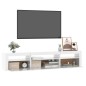 vidaXL Mobile Porta TV con Luci LED Bianco Lucido 195x35x40 cm vidaXL Mobile Porta TV con Luci LED Bianco Lucido 195x35x40 cm