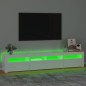 vidaXL Mobile Porta TV con Luci LED Bianco Lucido 210x35x40 cm vidaXL Mobile Porta TV con Luci LED Bianco Lucido 210x35x40 cm