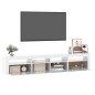 vidaXL Mobile Porta TV con Luci LED Bianco Lucido 210x35x40 cm vidaXL Mobile Porta TV con Luci LED Bianco Lucido 210x35x40 cm
