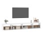 vidaXL Mobile Porta TV con Luci LED Bianco Lucido 270x35x40 cm vidaXL Mobile Porta TV con Luci LED Bianco Lucido 270x35x40 cm