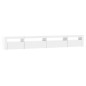 vidaXL Mobile Porta TV con Luci LED Bianco Lucido 270x35x40 cm vidaXL Mobile Porta TV con Luci LED Bianco Lucido 270x35x40 cm