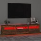 vidaXL Mobile Porta TV con Luci LED Rovere Fumo 180x35x40 cm vidaXL Mobile Porta TV con Luci LED Rovere Fumo 180x35x40 cm
