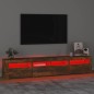 vidaXL Mobile Porta TV con Luci LED Rovere Fumo 210x35x40 cm vidaXL Mobile Porta TV con Luci LED Rovere Fumo 210x35x40 cm