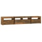 vidaXL Mobile Porta TV con Luci LED Rovere Fumo 210x35x40 cm vidaXL Mobile Porta TV con Luci LED Rovere Fumo 210x35x40 cm