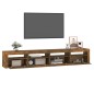vidaXL Mobile Porta TV con Luci LED Rovere Fumo 240x35x40 cm vidaXL Mobile Porta TV con Luci LED Rovere Fumo 240x35x40 cm