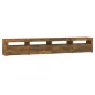 vidaXL Mobile Porta TV con Luci LED Rovere Fumo 240x35x40 cm vidaXL Mobile Porta TV con Luci LED Rovere Fumo 240x35x40 cm