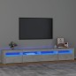 vidaXL Mobile Porta TV con Luci LED Grigio Cemento 240x35x40 cm vidaXL Mobile Porta TV con Luci LED Grigio Cemento 240x35x40 cm