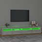vidaXL Mobile Porta TV con Luci LED Grigio Cemento 240x35x40 cm vidaXL Mobile Porta TV con Luci LED Grigio Cemento 240x35x40 cm