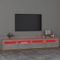 vidaXL Mobile Porta TV con Luci LED Grigio Cemento 240x35x40 cm vidaXL Mobile Porta TV con Luci LED Grigio Cemento 240x35x40 cm