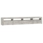 vidaXL Mobile Porta TV con Luci LED Grigio Cemento 240x35x40 cm vidaXL Mobile Porta TV con Luci LED Grigio Cemento 240x35x40 cm