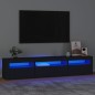 vidaXL Mobile Porta TV con Luci LED Nero 195x35x40 cm vidaXL Mobile Porta TV con Luci LED Nero 195x35x40 cm